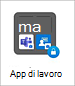 Screenshot della cartella del profilo di lavoro in un dispositivo Surface Duo.