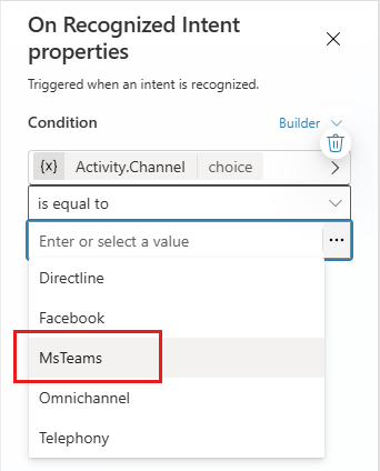 Screenshot di una condizione di trigger.