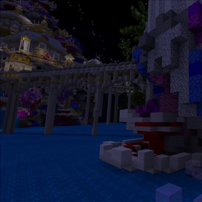 Un mondo Minecraft standard senza ray tracing abilitato
