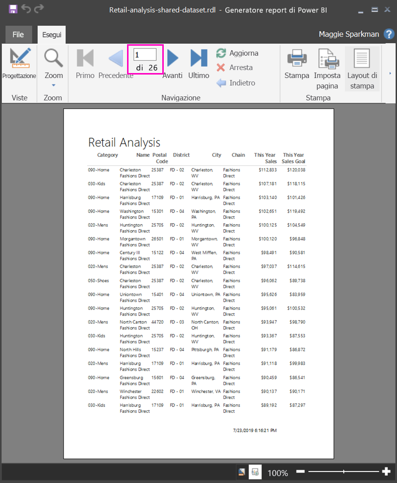Screenshot of report with blank pages omitted.