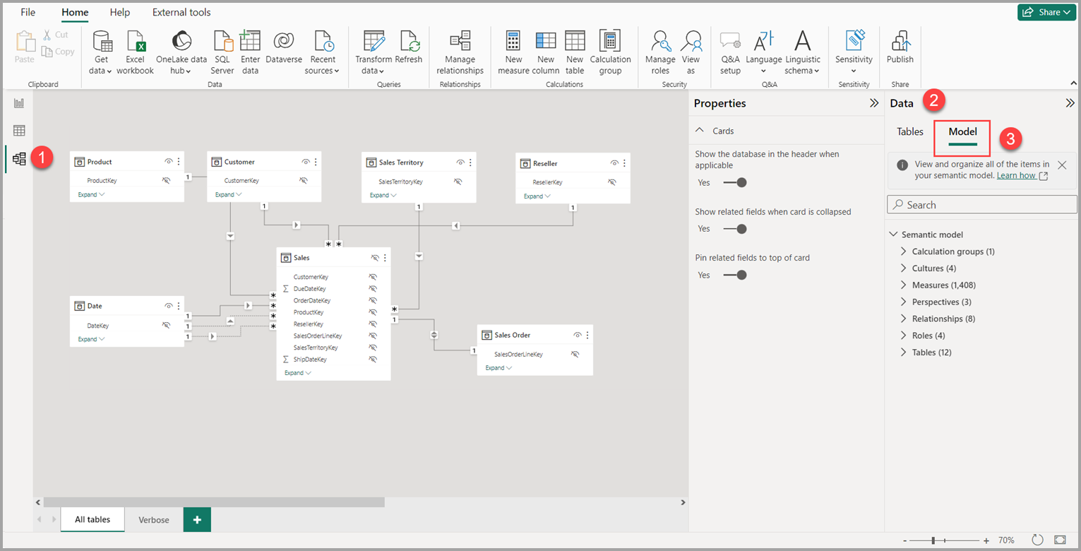 Screenshot della visualizzazione Modello.