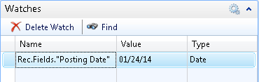Debugger_Watches Watches Part on Debugger page