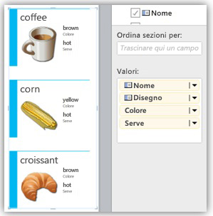 Schede con immagine primaria