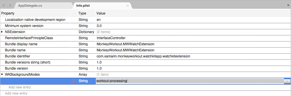 Aggiungere un nuovo elemento alla matrice con il tipo di stringa e il valore di elaborazione dell'allenamento