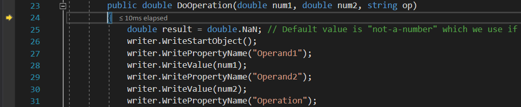 Screenshot del comando di avanzamento