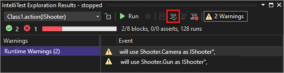 Screenshot dell'avviso di correzione.