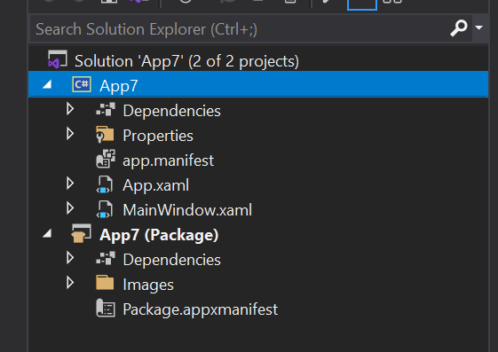 Una soluzione che usa il progetto di creazione di pacchetti