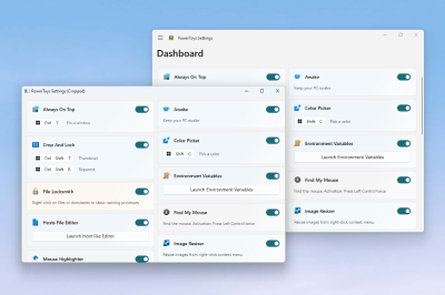 Screenshot dell'utilità Crop and Lock PowerToys per Windows.
