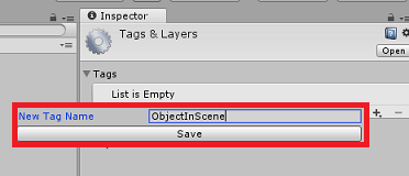 Screenshot del pannello Controllo con tag e livelli selezionati. La finestra di dialogo Nuovo nome tag è evidenziata.