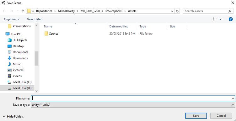 Screenshot che mostra dove assegnare un nome alla nuova cartella.