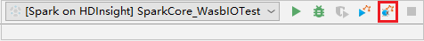 Icona di debug del processo Spark remoto debug intelliJ.