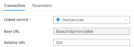 Screenshot che mostra un'altra configurazione per inviare più richieste le cui variabili si trovano nell'URL assoluto.
