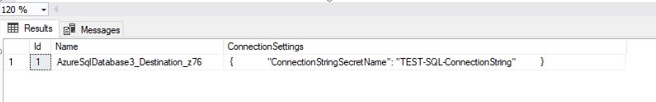 Script della tabella di controllo della query2