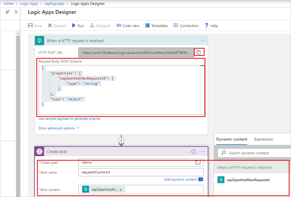 Configurazione del Logic App