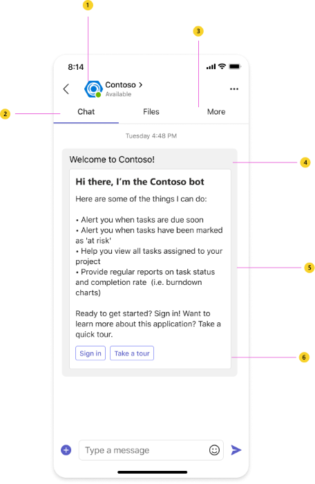 Example shows a mobile bot's structural anatomy.