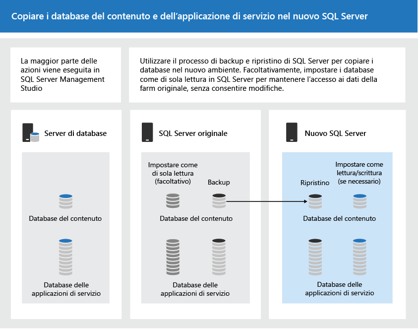 Utilizzare gli strumenti di SQL Server per copiare i database