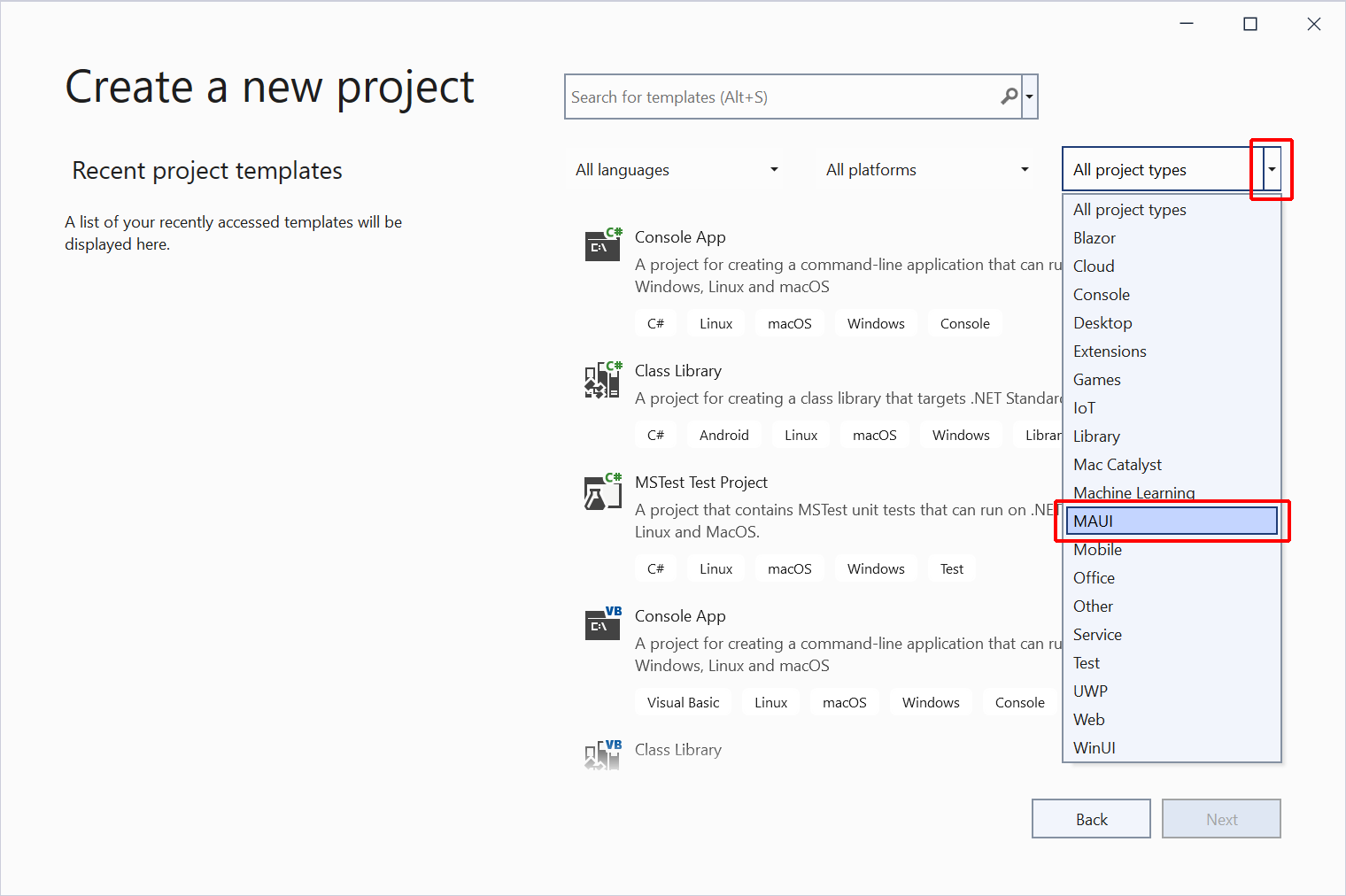 Filtrare i modelli in .NET MAUI.
