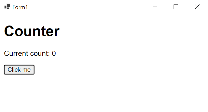 L'app in esecuzione in Windows.