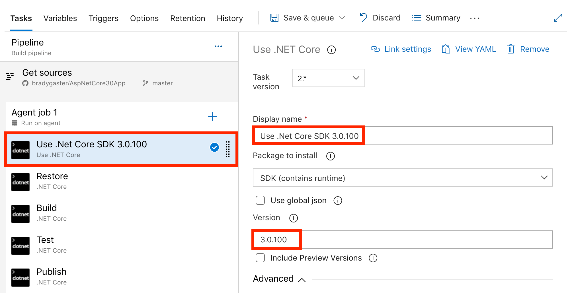 Passaggio SDK completato