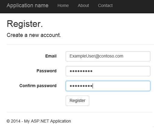 Immagine che mostra il nuovo nome utente e la password