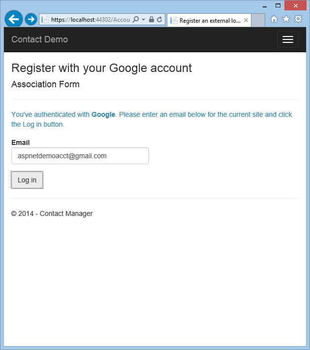 Registrare con l'account Google