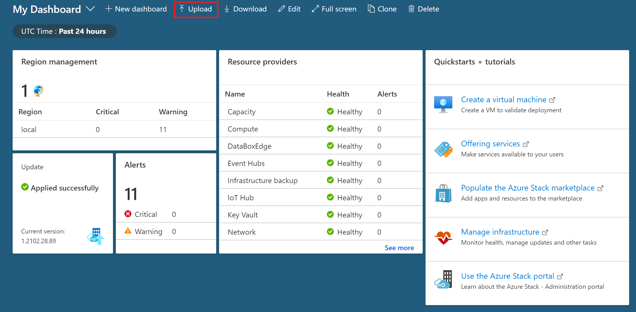 Esempio: Caricare json del dashboard.