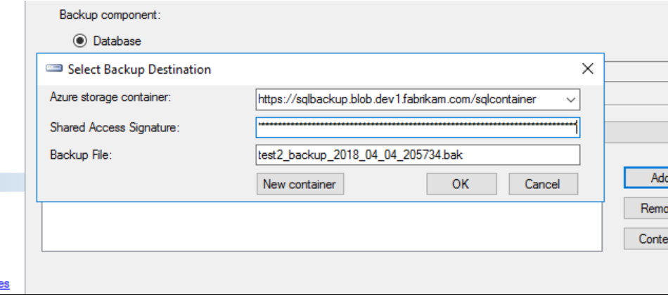 Backup di SQL Server