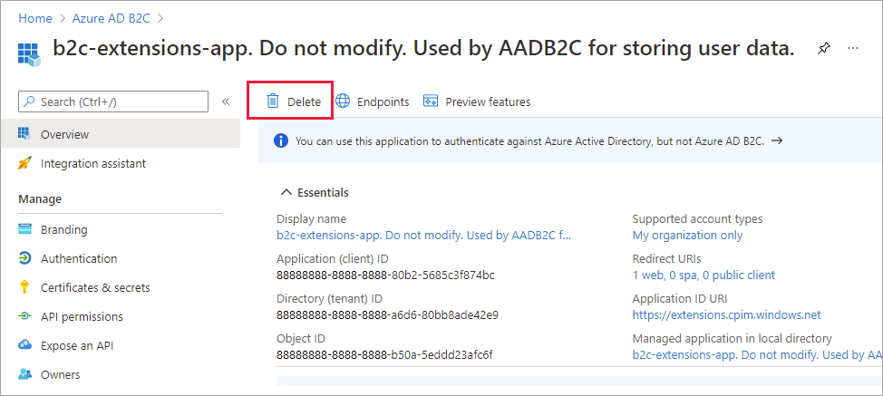 Eliminare l'applicazione