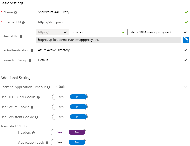 Pubblicare SharePoint come applicazione