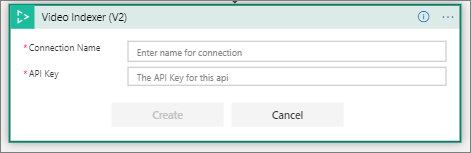 Nome connessione e chiave API