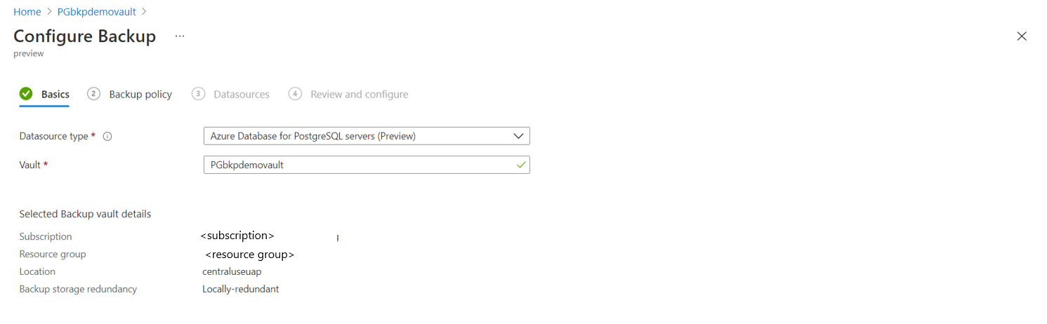 Screenshot che mostra l'opzione per aggiungere informazioni di backup.