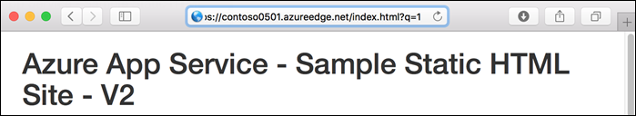 Screenshot della versione 2 nel titolo nella rete per la distribuzione di contenuti, stringa di query 1.