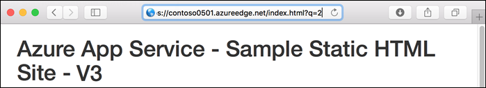 Screenshot della versione 3 nel titolo nella rete per la distribuzione di contenuti, stringa di query 2.