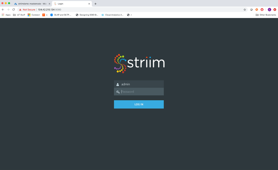 Sign in to Striim