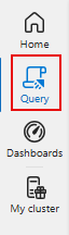 Screenshot del widget di query nel menu principale dell'interfaccia utente Web.