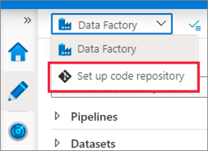 Configurare le impostazioni del repository del codice dall'area di disegno di creazione