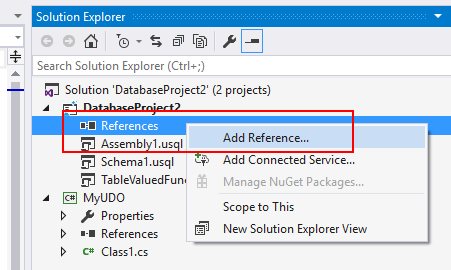 Data Lake Tools per Visual Studio - Aggiungere informazioni di riferimento