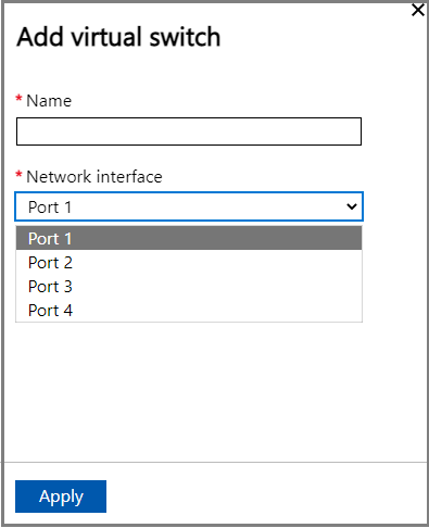 Pagina Aggiungi commutatore virtuale nell'interfaccia utente locale 2
