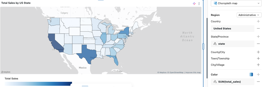 Esempio di mappa choropleth