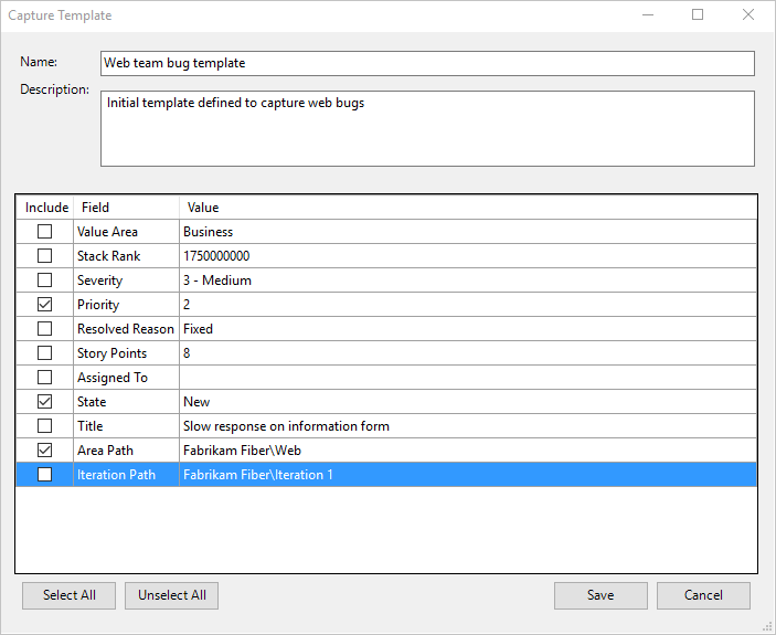 Screenshot della finestra di dialogo Acquisisci modello da Visual Studio con Power Tools installato.