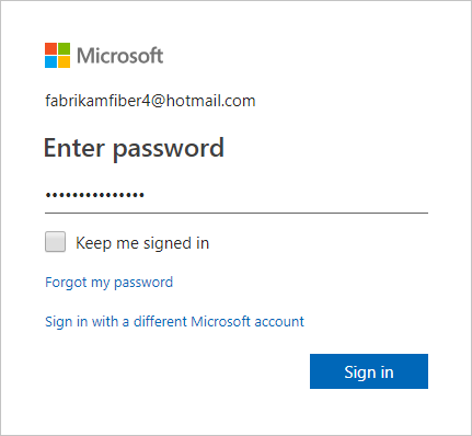 Immettere la password e accedere