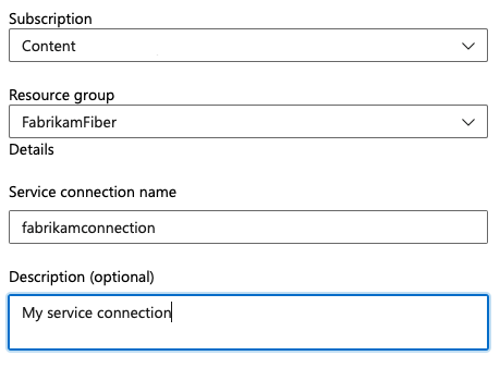 Aggiungere una connessione al servizio.