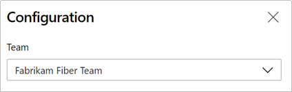 Sono stati aggiornati i widget di Azure DevOps che richiedono un contesto del team.