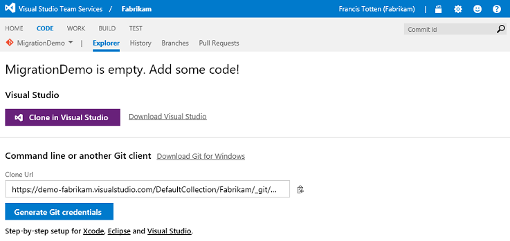 Screenshot che mostra il riquadro per aggiungere nuove informazioni sul repository.