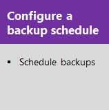 Configurare una pianificazione del backup