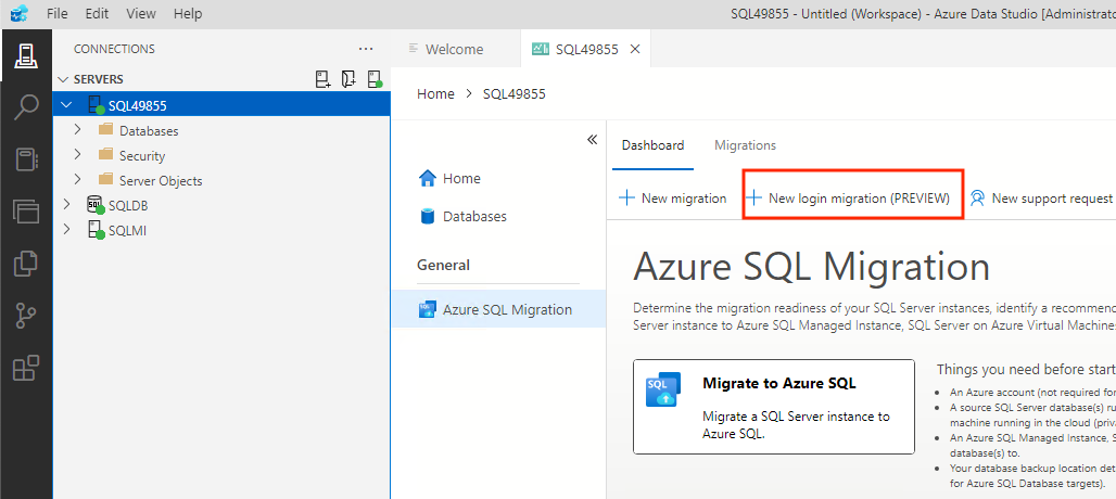 Esercitazione Eseguire La Migrazione Degli Account Di Accesso Di Sql Server Anteprima Ad 6719