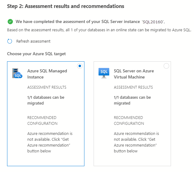 Assessment confirmation