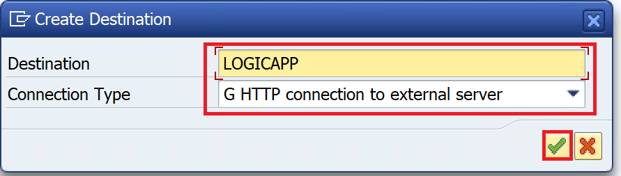 Screenshot che mostra i dettagli di un'app per la logica di connessione.