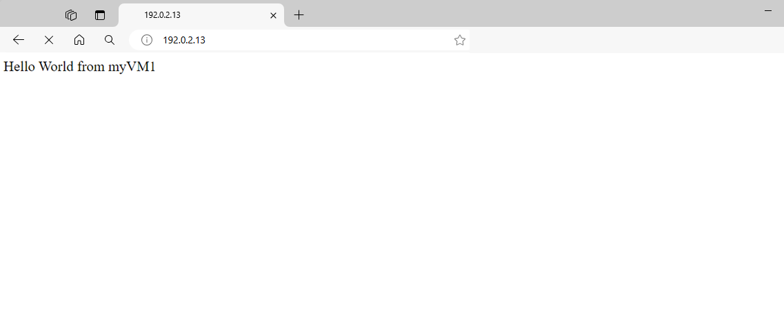 Testare il servizio di bilanciamento del carico con il Web browser.