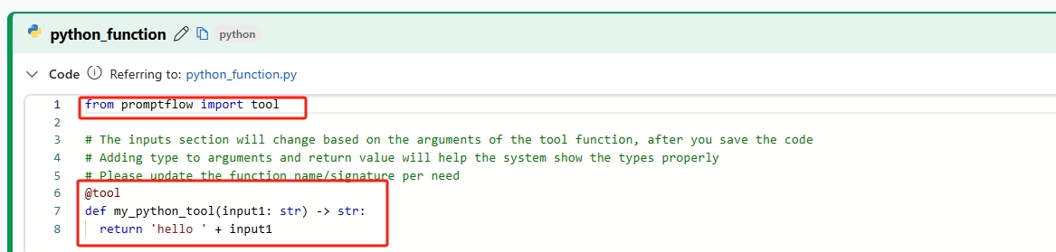  Screenshot della scrittura di uno script Python per il nodo Python.